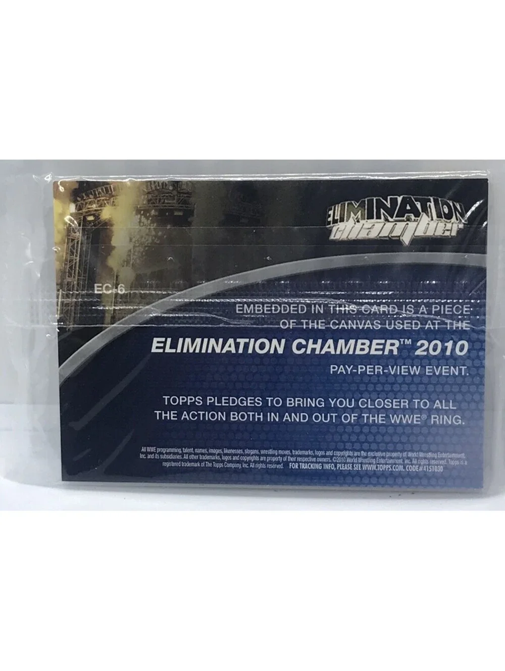 WWE Kofi Kingston EC-6 Elimination Chamber 2010 Topps Sealed Mat Relic Card